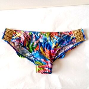 Tara Grinna Designer Signature Side Hipster Bikini Bottom Size 8 Tropical USA